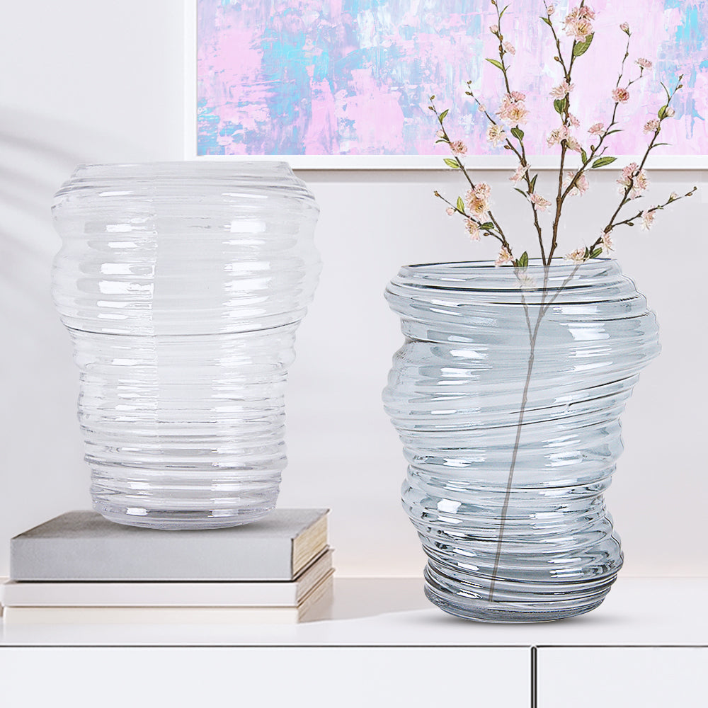Tornado Glass Vase - Decorative Glass Floral Vase | Unlimited Containers | Wholesale Vases For Florists