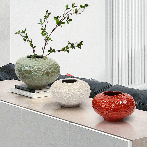 7.75 inch Ceramic Decorative Vase – Terra Sphere Ceramic, Accent Décor