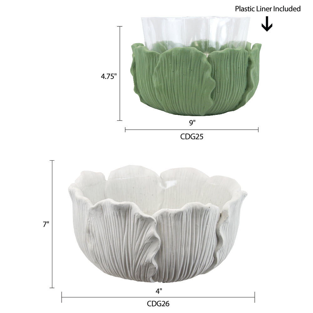 Leaf Ceramic Bowl - Wholesale Ceramic Planters, Bulk Ceramic Pots & Decorative Pottery for Home Decor Industry | Unlimited Containers Inc