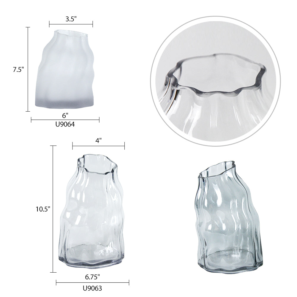 Craft Glass Vase - Aesthetic Glass Floral Vessel | Unlimited Containers | Wholesale Flower Vases