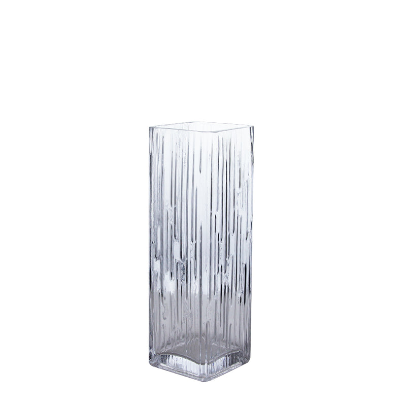 Stripe Glass Vase - Luxury Glass Flower Vase | Unlimited Containers | Wholesale Floral Vases For Home Decor Companies