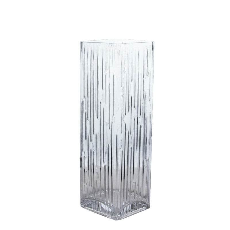 Stripe Glass Vase - Modern Glass Vases For Flowers | Unlimited Containers | Wholesale Decorative Vases For Flower Shops