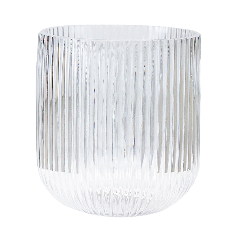 Glass Stripe Vase - Modern Glass Vases For Flowers | Unlimited Containers | Wholesale Decorative Vases For Flower Shops