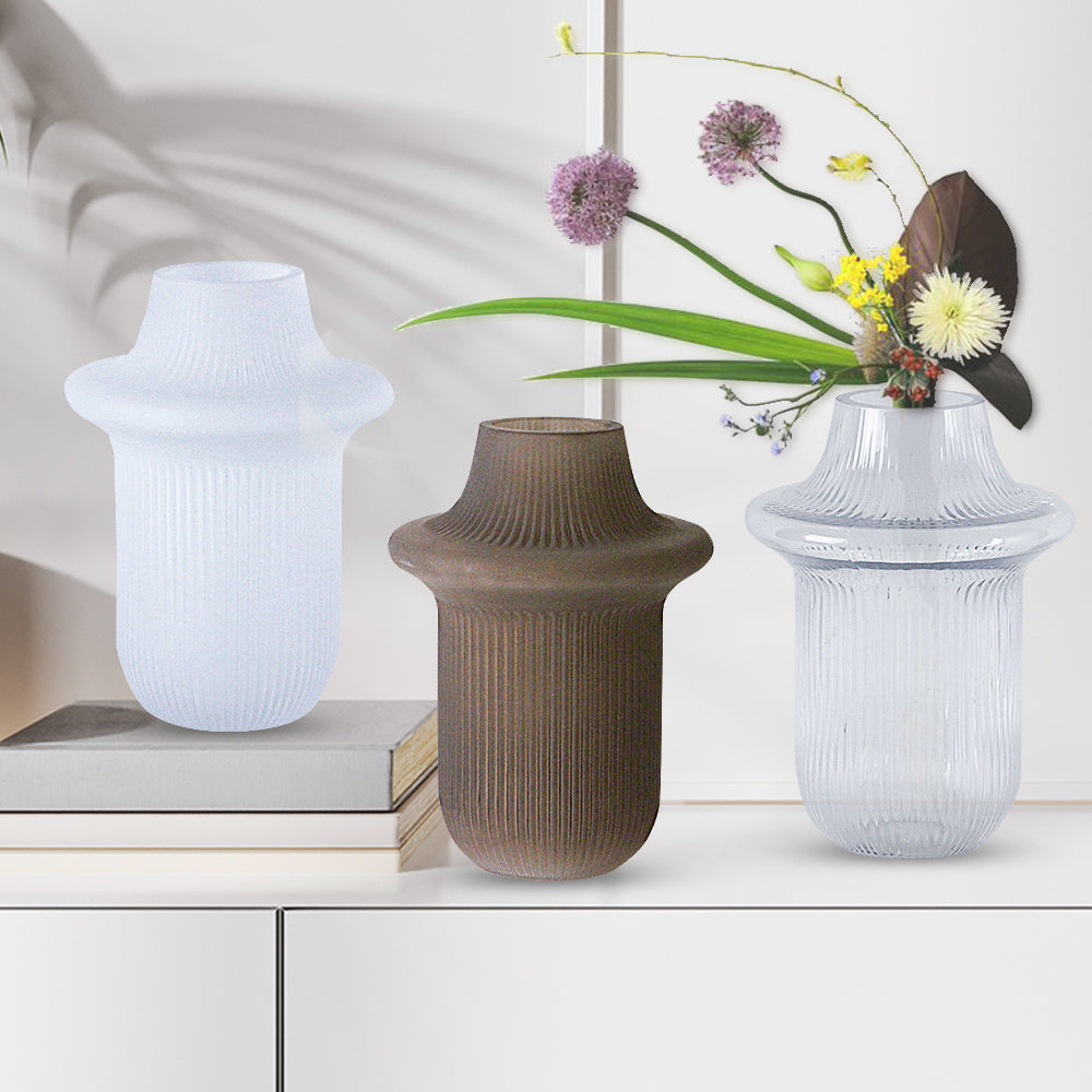Temis Glass Vase - Decorative Glass Floral Vase | Unlimited Containers | Wholesale Vases For Florists