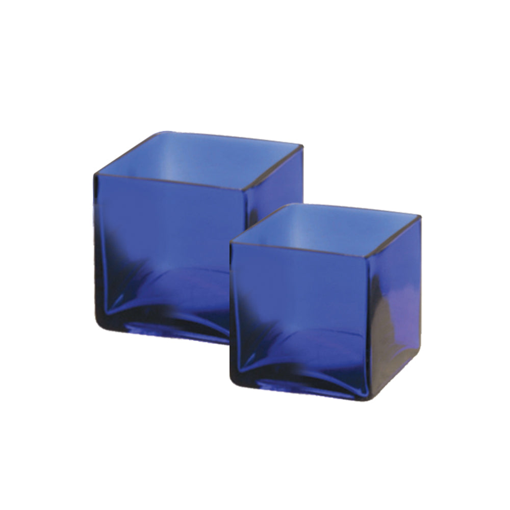Colored Cubes - Wholesale Glass Floral Vases, Colorful Flower Vessels in Bulk & Decorative Containers For Florists | Unlimited Containers Inc