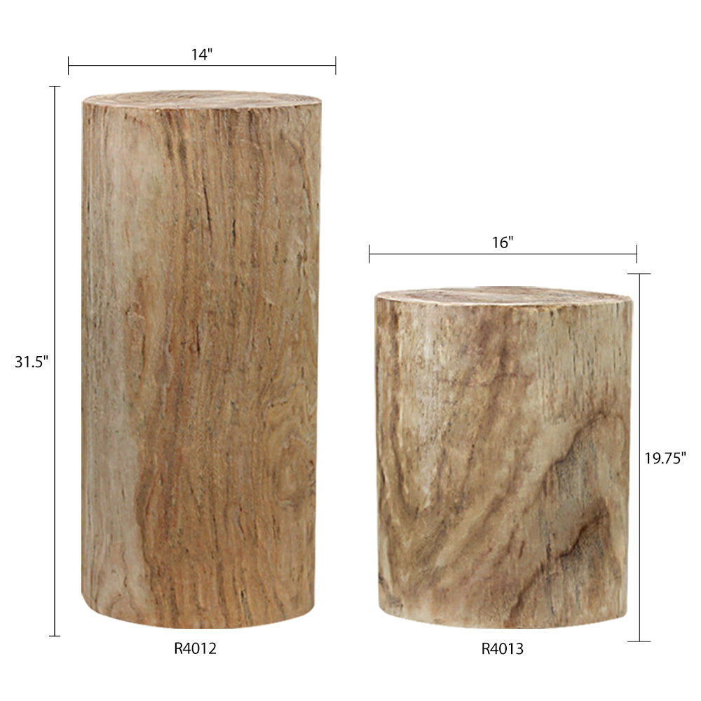 Wood Stump Collection - Wholesale Decorative Wooden Pots & Planters, Wood Columns, Natural Wood Plant Stands, Log Decor Home Accents in Bulk | Unlimited Containers Inc
