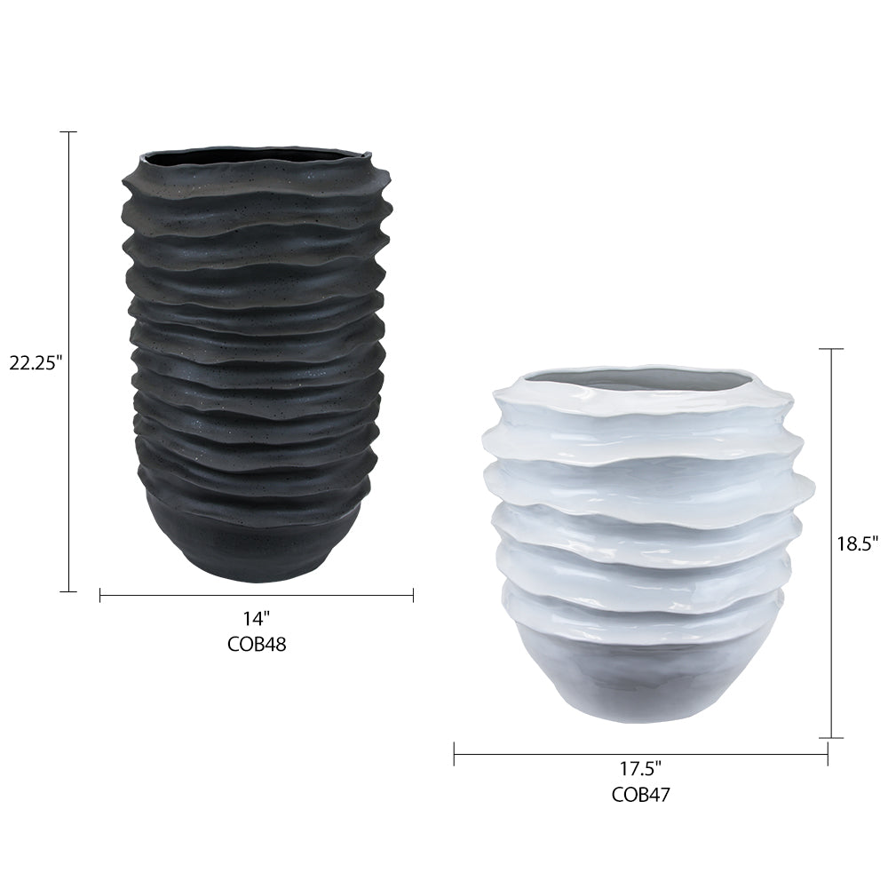 Tornado Vase - Wholesale Ceramic Planters, Bulk Ceramic Pots & Decorative Pottery for Home Decor Industry | Unlimited Containers Inc