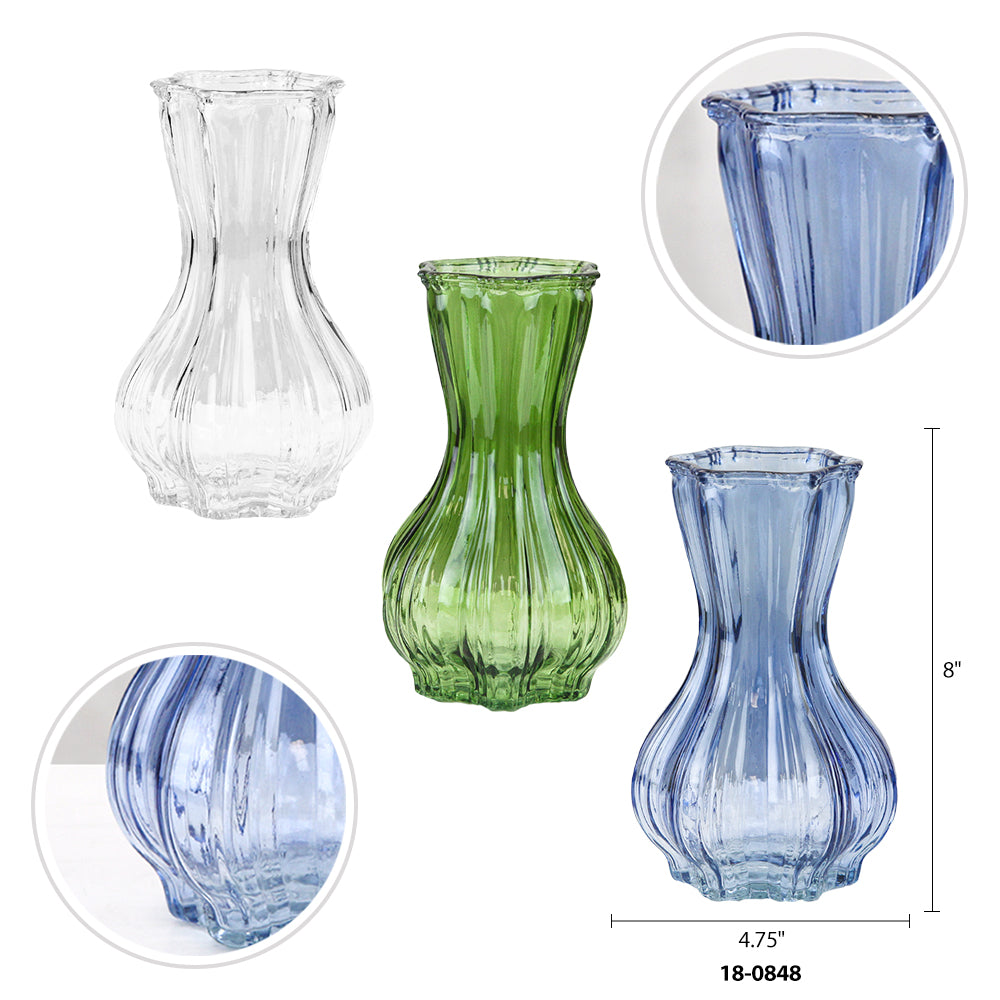 Anchor Glass Vase - Aesthetic Glass Floral Vessel | Unlimited Containers | Wholesale Flower Vases