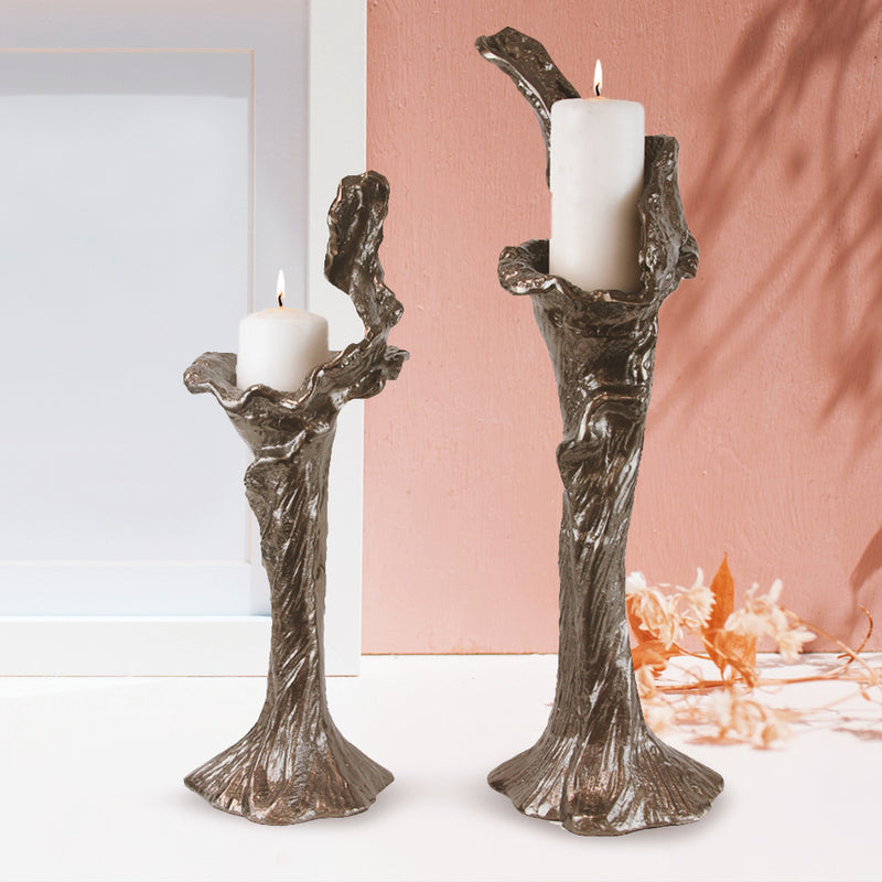 Aluminum Pillar Candle Holder - Wholesale Designer Metal Candleholders & Candelabras, Modern Centerpieces, Contemporary Plant Stands in Bulk for Interior Design & Home Decor | Unlimited Containers Inc