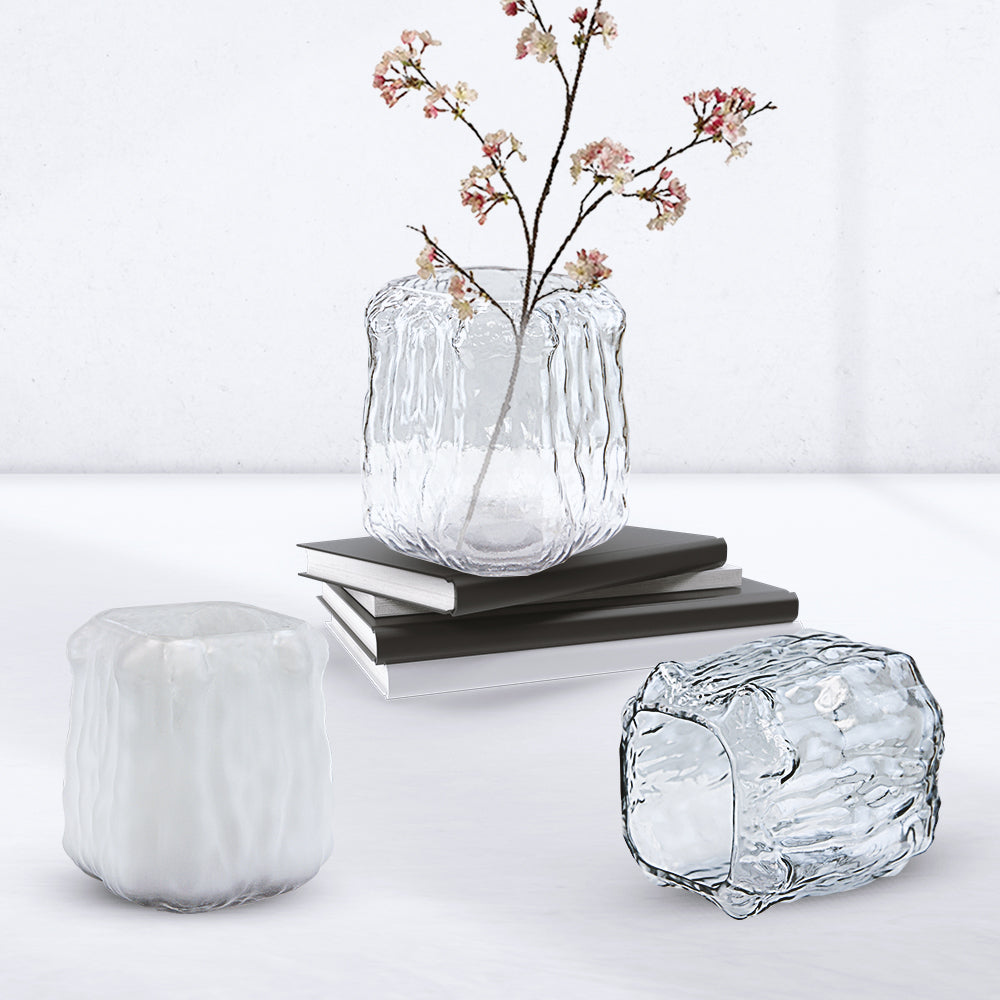 Molten Glass Vase - Decorative Glass Floral Vase | Unlimited Containers | Wholesale Vases For Florists