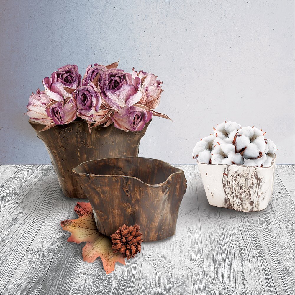 Enchanted Collection - Wholesale Poly Resin Vases for Flowers, Designer Poly Resin Columns, Aesthetic Stands and Modern Centerpieces in Bulk for Home Decor Industry | Unlimited Containers Inc