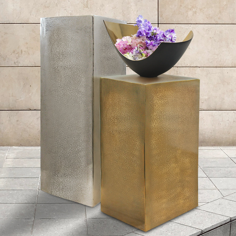 Great Aluminum Block Columns - Wholesale Designer Metal Candleholders & Candelabras, Modern Centerpieces, Contemporary Plant Stands in Bulk for Interior Design & Home Decor | Unlimited Containers Inc