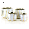 White and Gold - Modern Ceramic Planters | Unlimited Containers | Wholesale Decorative Ceramic Planters For Florists