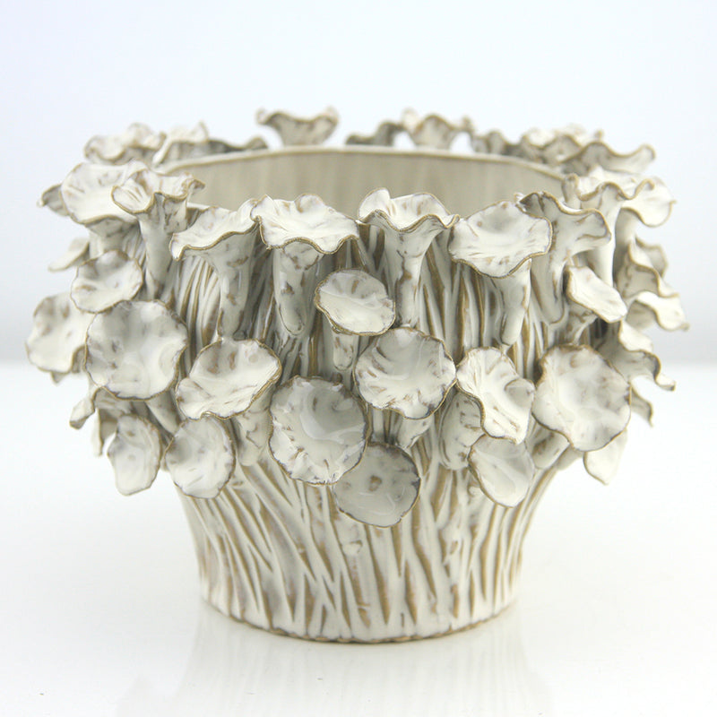 White Reef Planter - Modern Ceramic Planters | Unlimited Containers | Wholesale Decorative Ceramic Planters For Florists