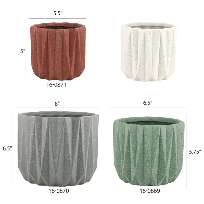 Geometric Organic Planters - Wholesale Ceramic Planters, Bulk Ceramic Pots & Decorative Pottery for Home Decor Industry | Unlimited Containers Inc