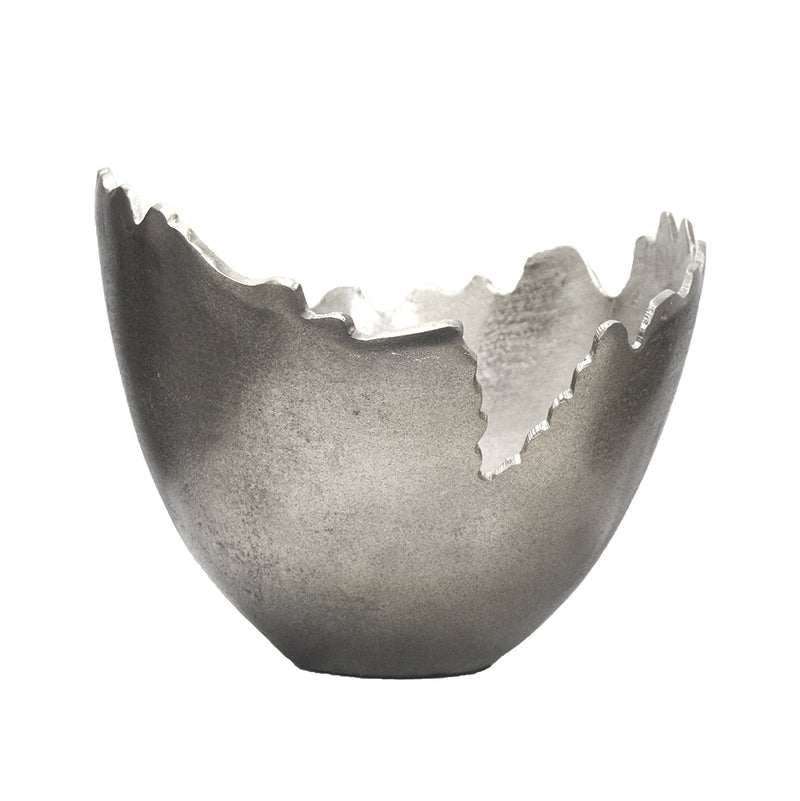 Aluminum Jagged Edge Bowl - Wholesale Designer Metal Candleholders & Candelabras, Modern Centerpieces, Contemporary Plant Stands in Bulk for Interior Design & Home Decor | Unlimited Containers Inc