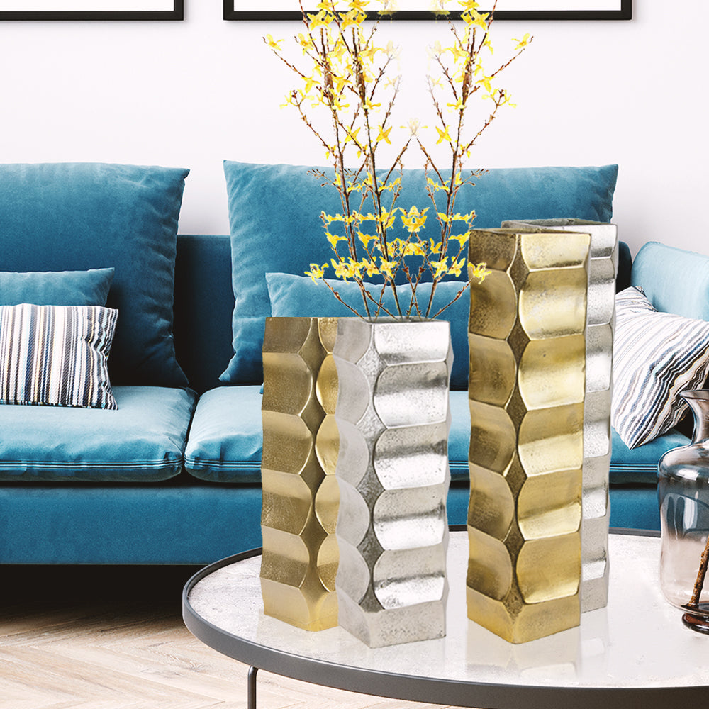 Metal Column Vases - Wholesale Designer Metal Candleholders & Candelabras, Modern Centerpieces, Contemporary Plant Stands in Bulk for Interior Design & Home Decor | Unlimited Containers Inc