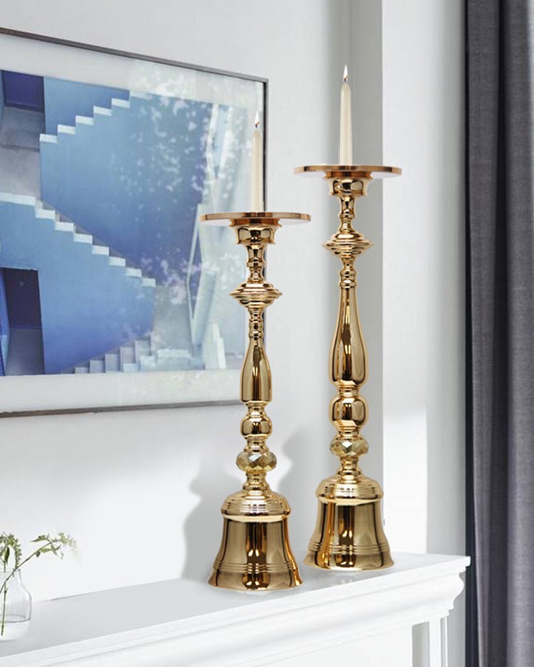 Pillar Candle Stand - Wholesale Designer Metal Candleholders & Candelabras, Modern Centerpieces, Contemporary Plant Stands in Bulk for Interior Design & Home Decor | Unlimited Containers Inc