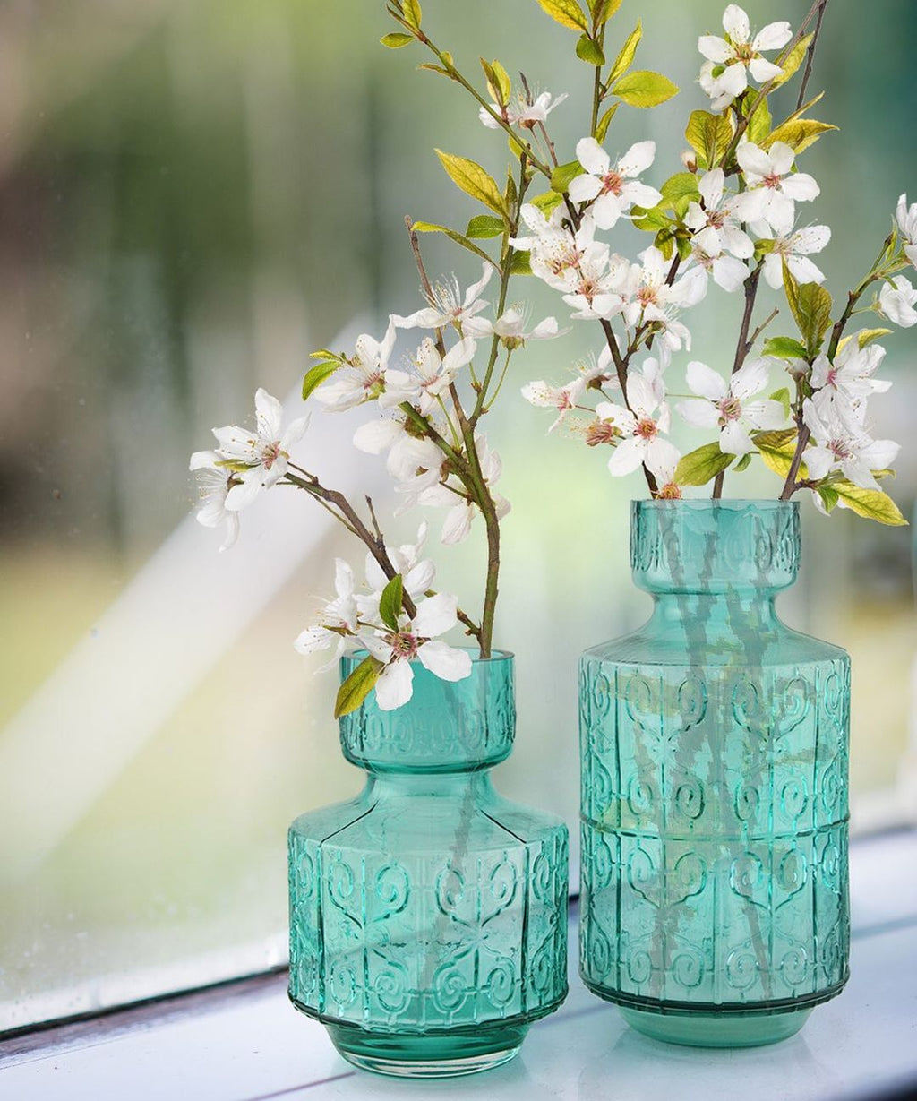 Vine Relief Vase - Decorative Glass Floral Vase | Unlimited Containers | Wholesale Vases For Florists