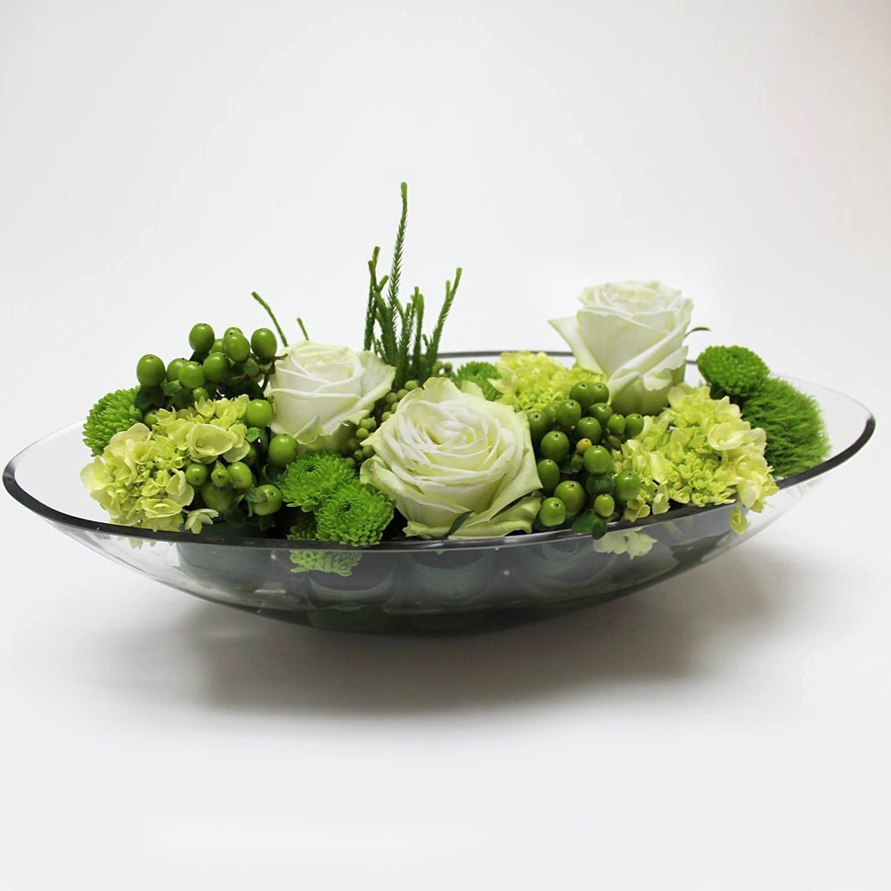 Gondola Dish - Aesthetic Glass Floral Vessel | Unlimited Containers | Wholesale Flower Vases