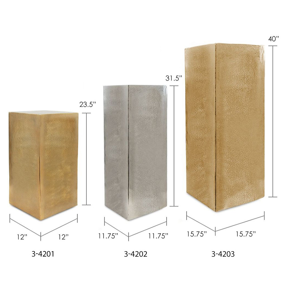 Great Aluminum Block Columns - Wholesale Designer Metal Candleholders & Candelabras, Modern Centerpieces, Contemporary Plant Stands in Bulk for Interior Design & Home Decor | Unlimited Containers Inc
