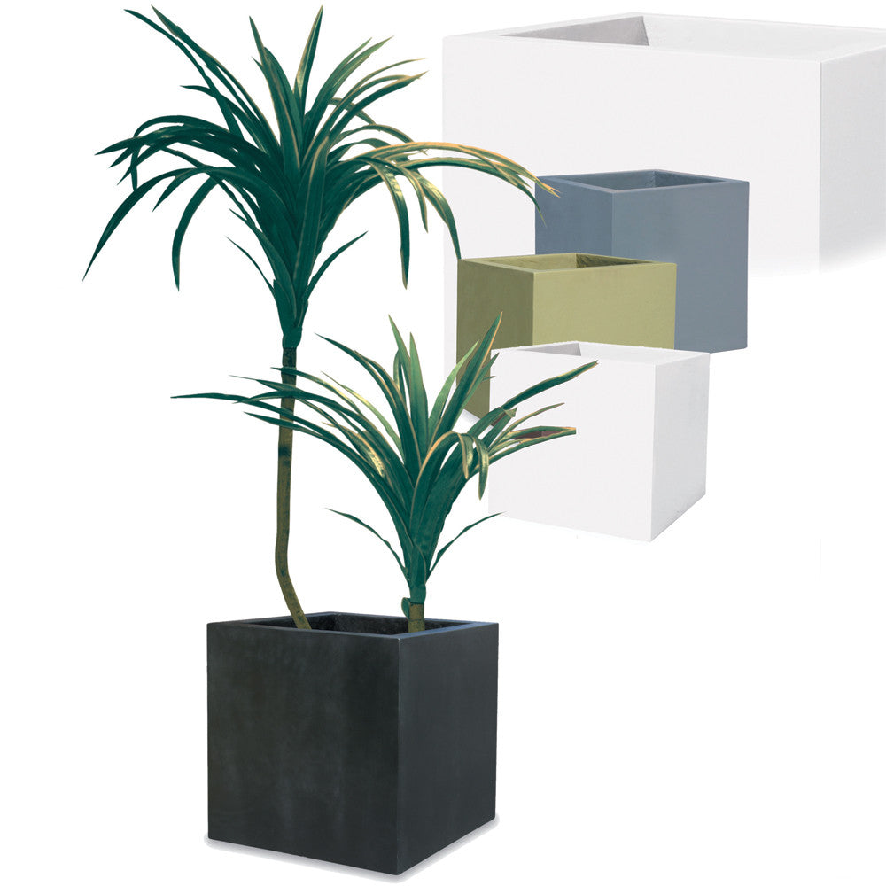 Double Wall Cube - Wholesale Poly Resin Vases for Flowers, Designer Poly Resin Columns, Aesthetic Stands and Modern Centerpieces in Bulk for Home Decor Industry | Unlimited Containers Inc