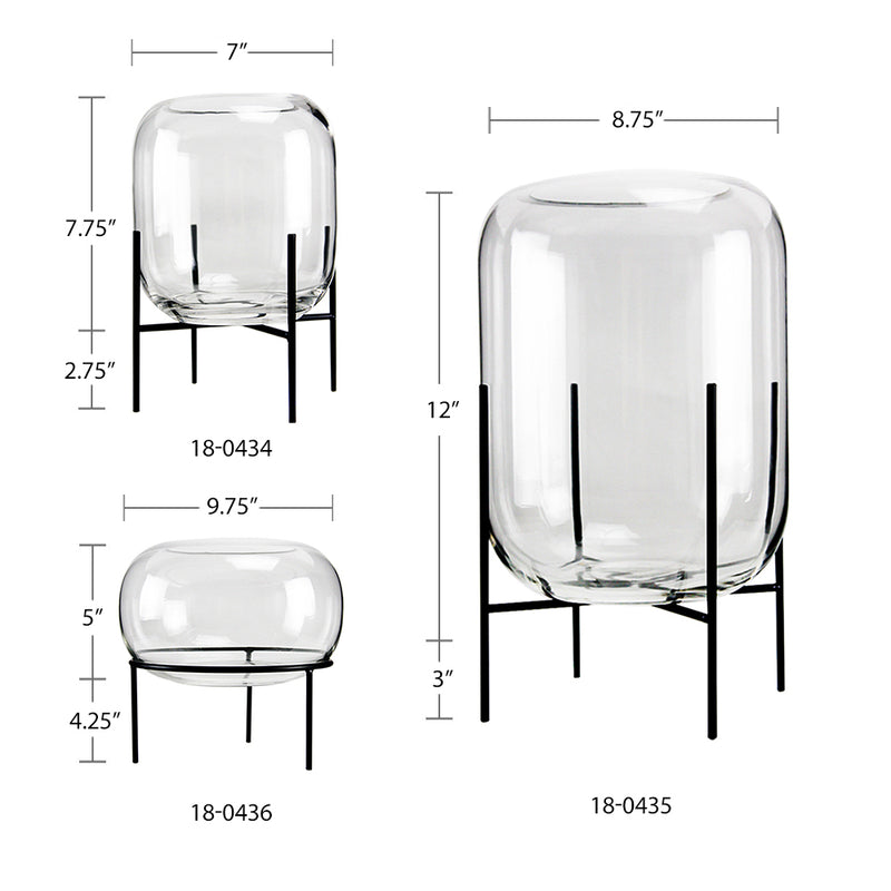 Glass Vase on Stands - Modern Glass Vases For Flowers | Unlimited Containers | Wholesale Decorative Vases For Flower Shops