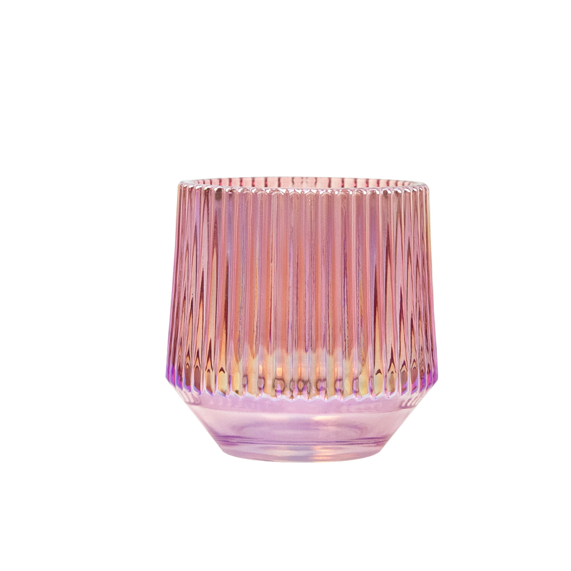 Iridescent Candle Holder - Modern Glass Vases For Flowers | Unlimited Containers | Wholesale Decorative Vases For Flower Shops