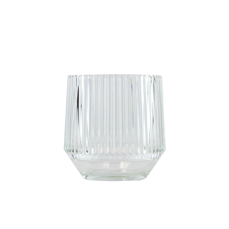 Iridescent Candle Holder - Designer Glass Floral Vase | Unlimited Containers | Bulk Floral Vases For Florists