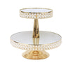 Crystal Single/Tiered Cake Stands - Wholesale Designer Metal Candleholders & Candelabras, Modern Centerpieces, Contemporary Plant Stands in Bulk for Interior Design & Home Decor | Unlimited Containers Inc