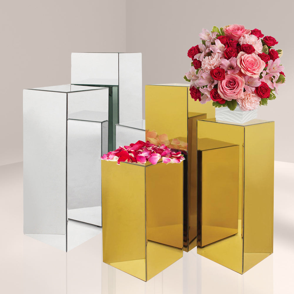 Mirror Glass Column - Wholesale Glass Floral Vases, Colorful Flower Vessels in Bulk & Decorative Containers For Florists | Unlimited Containers Inc