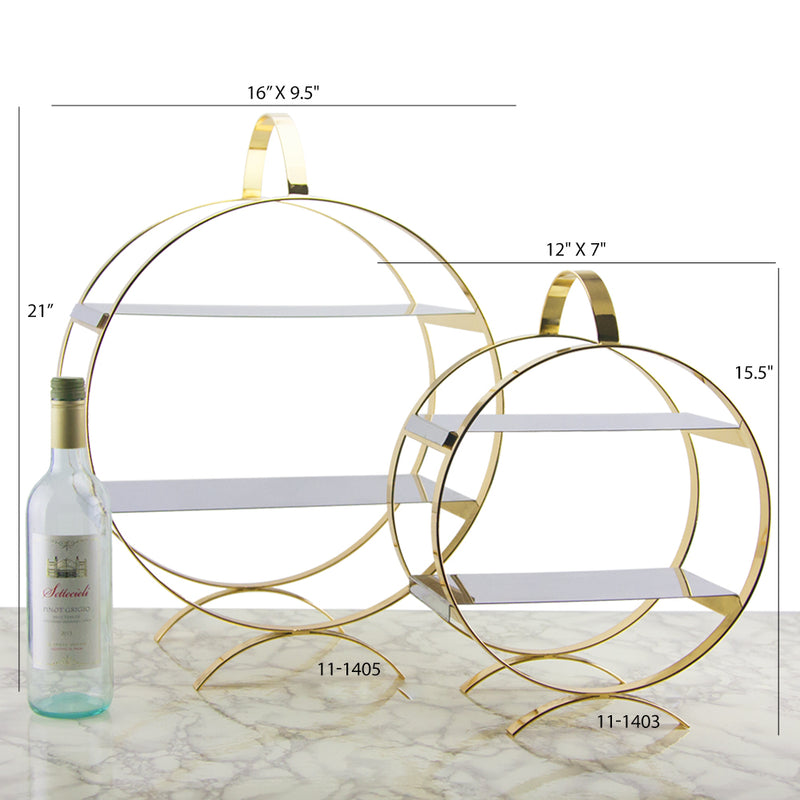 Circle Cake Stand - Wholesale Designer Metal Candleholders & Candelabras, Modern Centerpieces, Contemporary Plant Stands in Bulk for Interior Design & Home Decor | Unlimited Containers Inc