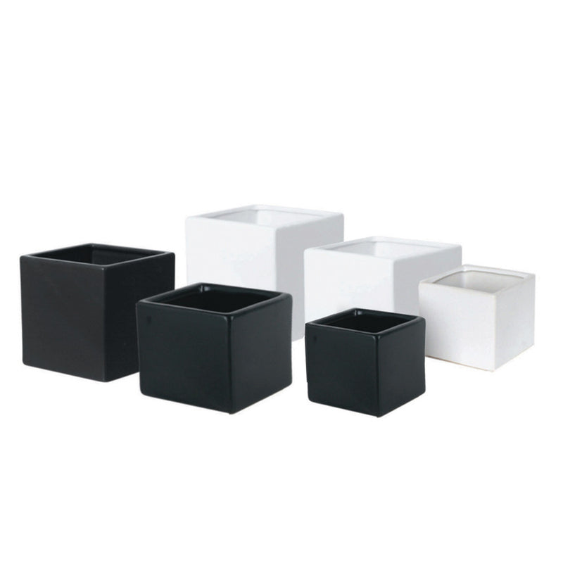Contemporary Cube Planters - Modern Ceramic Planters | Unlimited Containers | Wholesale Decorative Ceramic Planters For Florists