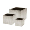 Etched Metallic Silver - Modern Ceramic Planters | Unlimited Containers | Wholesale Decorative Ceramic Planters For Florists