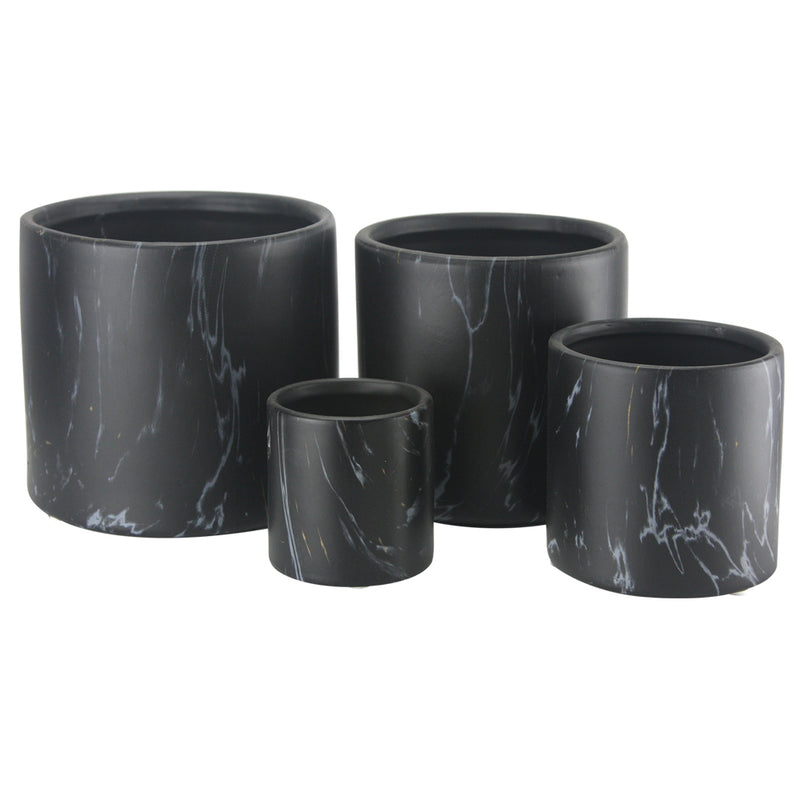 Black and White Marble Collection - Wholesale Ceramic Planters, Bulk Ceramic Pots & Decorative Pottery for Home Decor Industry | Unlimited Containers Inc