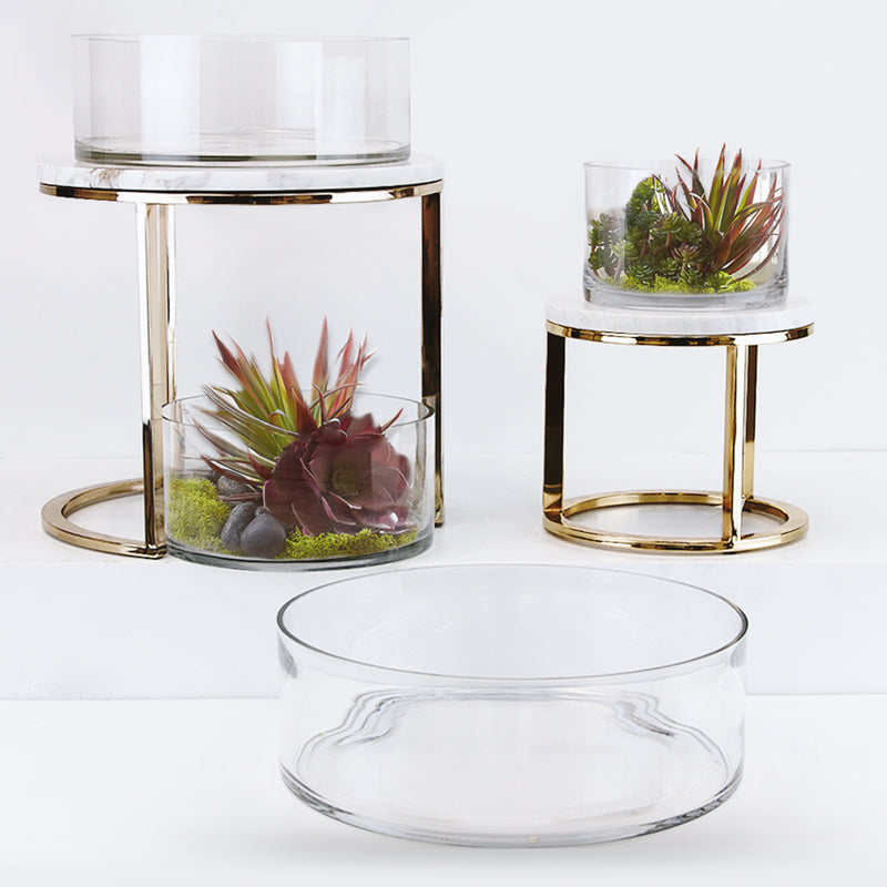 Low Cylinders - Luxury Glass Flower Vase | Unlimited Containers | Wholesale Floral Vases For Home Decor Companies