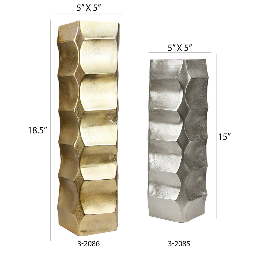 Metal Column Vases - Wholesale Designer Metal Candleholders & Candelabras, Modern Centerpieces, Contemporary Plant Stands in Bulk for Interior Design & Home Decor | Unlimited Containers Inc