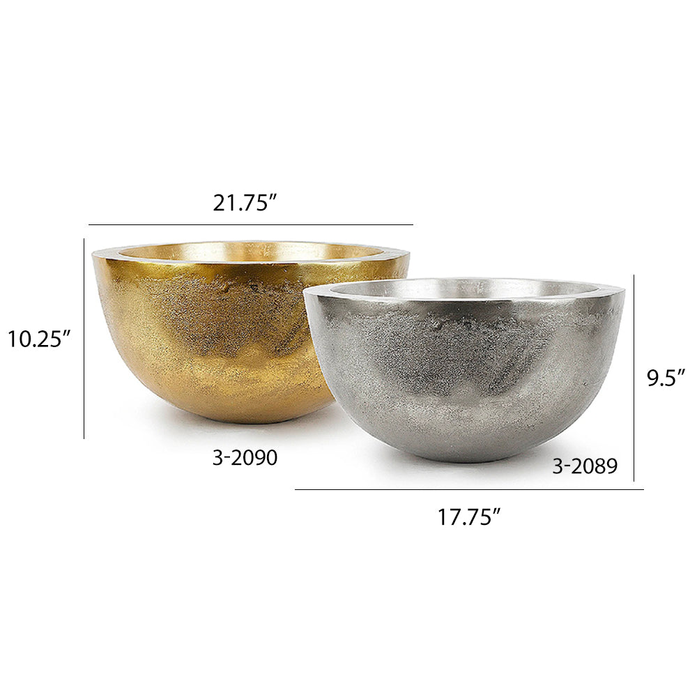 Metal Bowl Collection - Wholesale Designer Metal Candleholders & Candelabras, Modern Centerpieces, Contemporary Plant Stands in Bulk for Interior Design & Home Decor | Unlimited Containers Inc