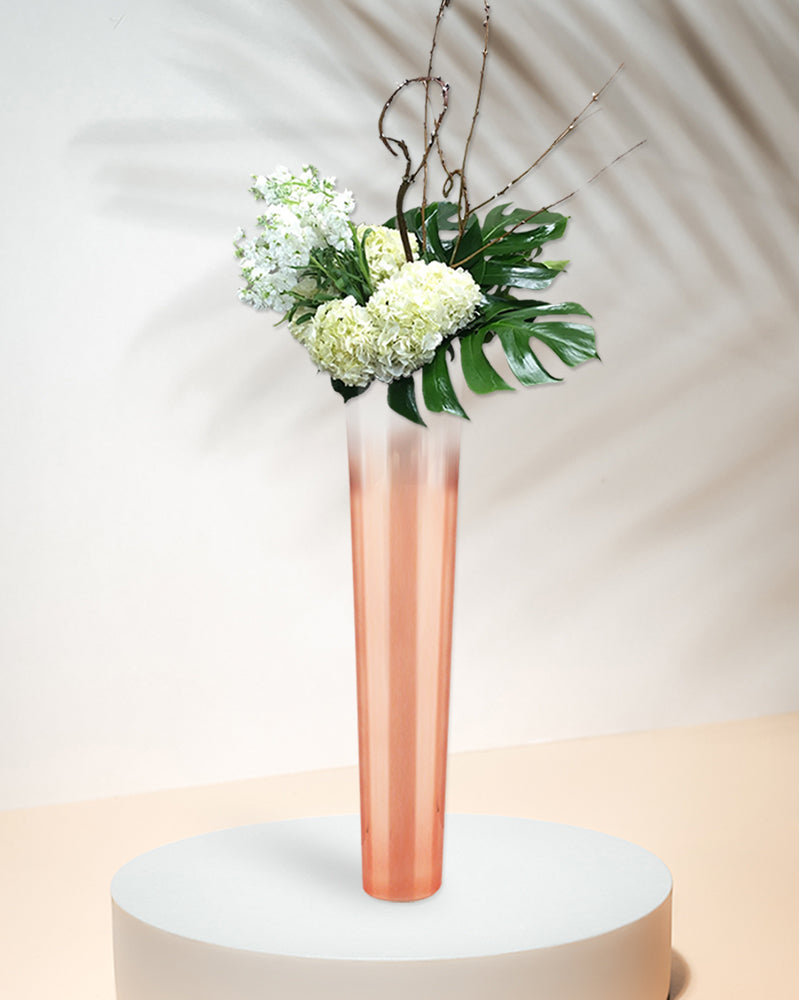 Metallic Accent Tapered Cylinders - Wholesale Glass Floral Vases, Colorful Flower Vessels in Bulk & Decorative Containers For Florists | Unlimited Containers Inc