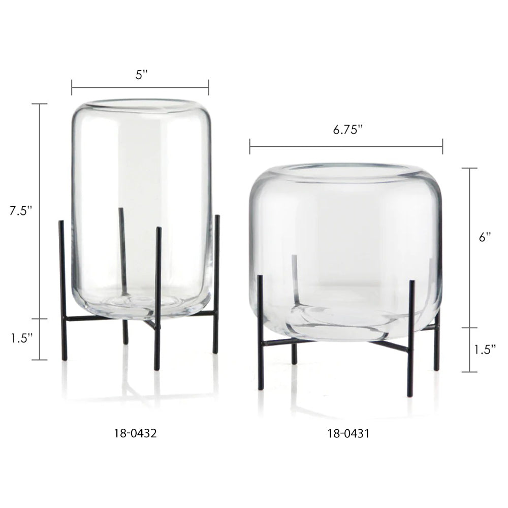 Glass Vase on Stands - Wholesale Glass Floral Vases, Colorful Flower Vessels in Bulk & Decorative Containers For Florists | Unlimited Containers Inc