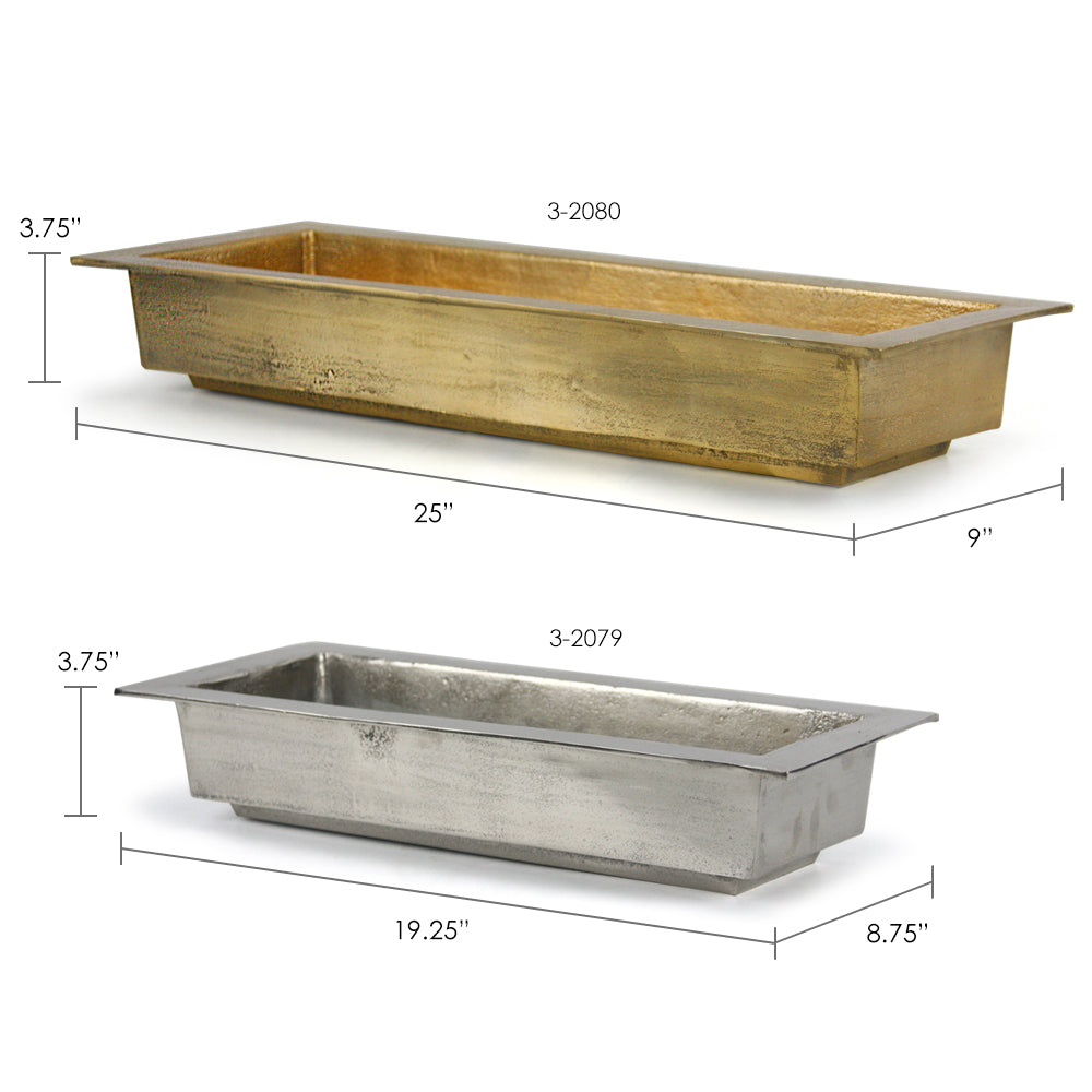 Metal Trough Planters - Wholesale Designer Metal Candleholders & Candelabras, Modern Centerpieces, Contemporary Plant Stands in Bulk for Interior Design & Home Decor | Unlimited Containers Inc