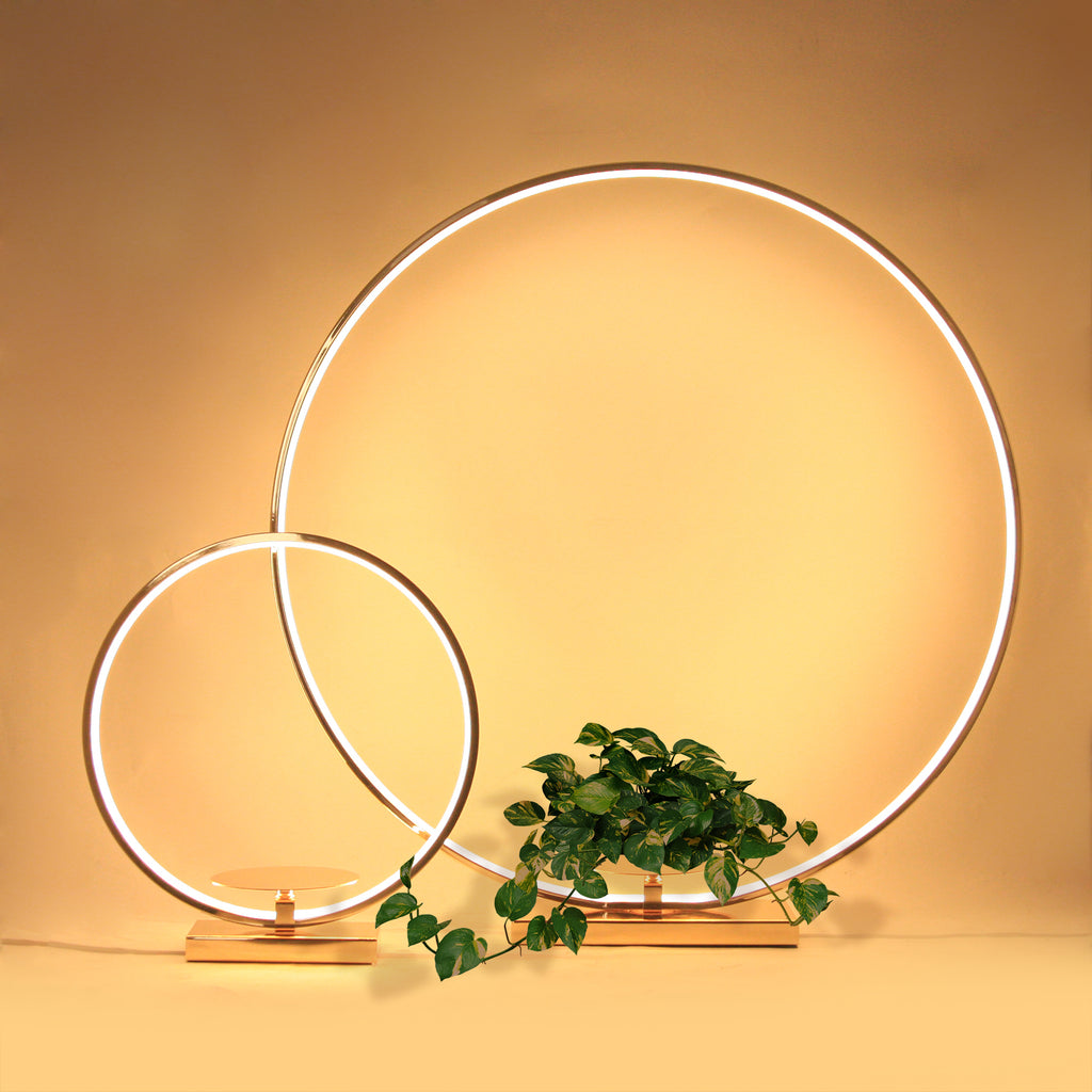 Luminous Light Halo Stand - Wholesale Designer Metal Candleholders & Candelabras, Modern Centerpieces, Contemporary Plant Stands in Bulk for Interior Design & Home Decor | Unlimited Containers Inc