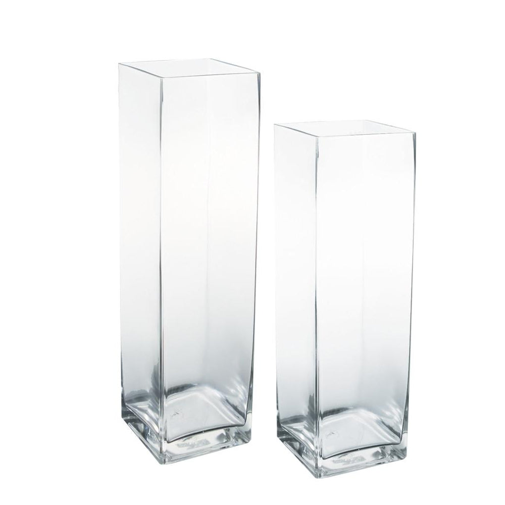 Open 4.75" x 4.75" Square Blocks - Wholesale Glass Floral Vases, Colorful Flower Vessels in Bulk & Decorative Containers For Florists | Unlimited Containers Inc