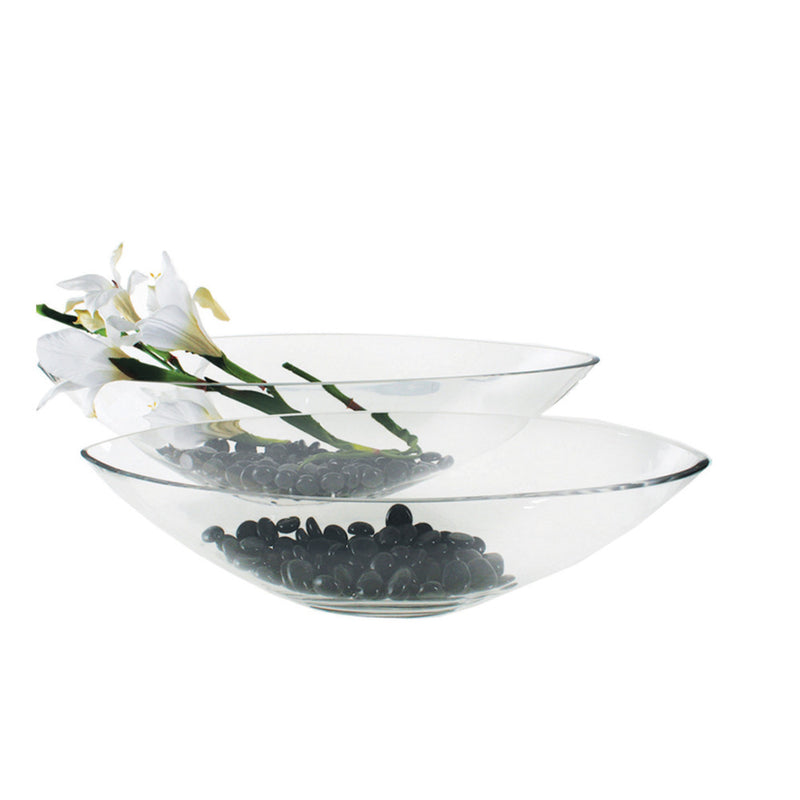 Gondola Dish - Decorative Glass Floral Vase | Unlimited Containers | Wholesale Vases For Florists