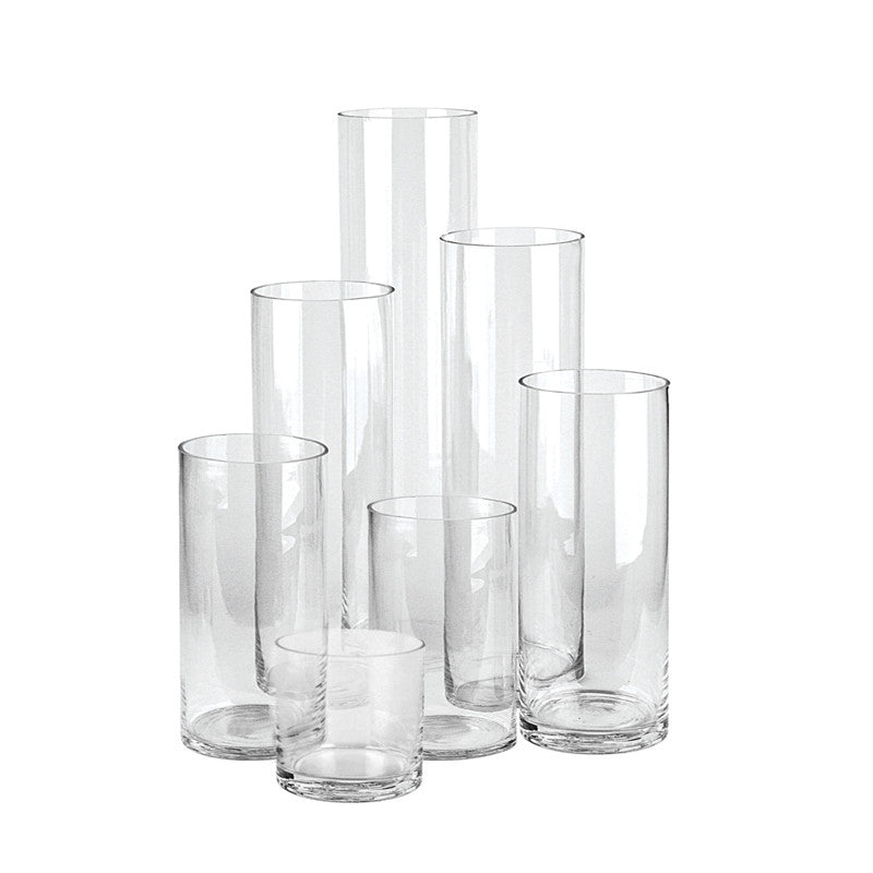 5" Opening Cylinder - Wholesale Glass Floral Vases, Colorful Flower Vessels in Bulk & Decorative Containers For Florists | Unlimited Containers Inc