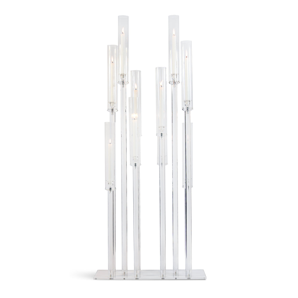 Grand Prism Acrylic Candelabra  (Rectangular Base)