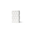 Embossed White Ceramic Vase