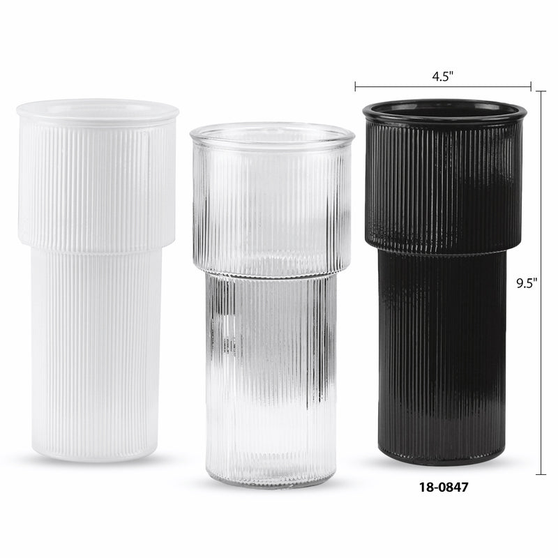 Serene Glass Vase - Aesthetic Glass Floral Vessel | Unlimited Containers | Wholesale Flower Vases