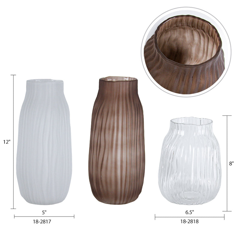 Medit Glass Vase - Aesthetic Glass Floral Vessel | Unlimited Containers | Wholesale Flower Vases