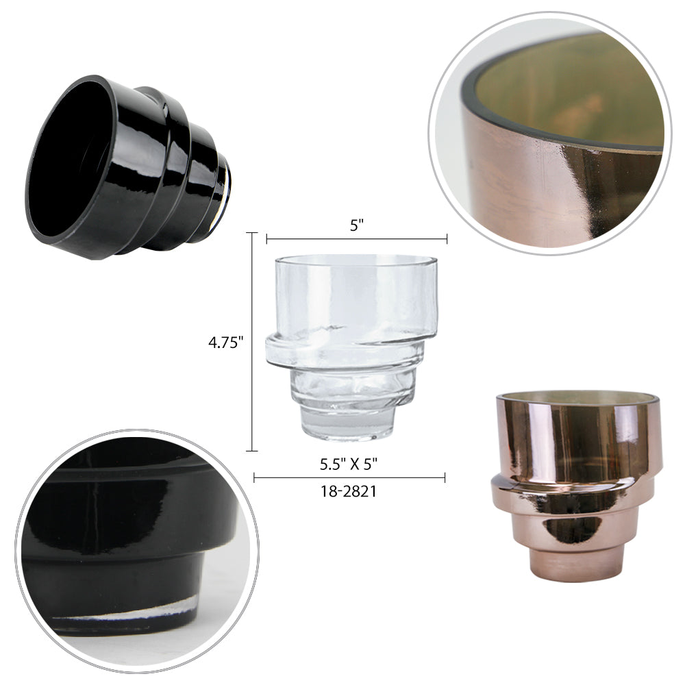 Kartell Mini Glass Vase - Aesthetic Glass Floral Vessel | Unlimited Containers | Wholesale Flower Vases